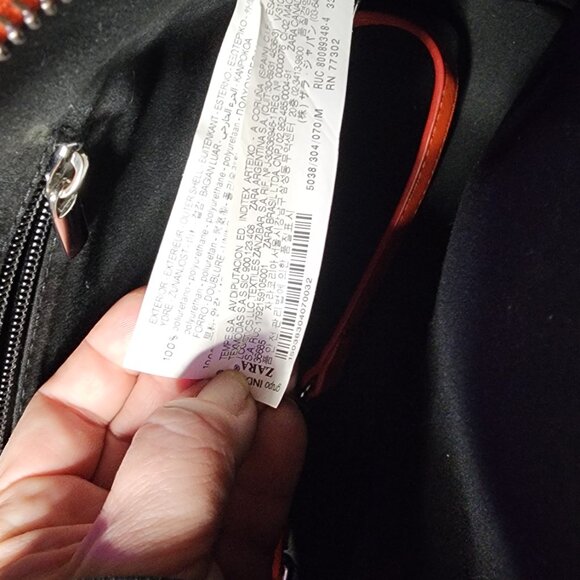 Zara zippered bright Orange purse - Picture 8 of 9